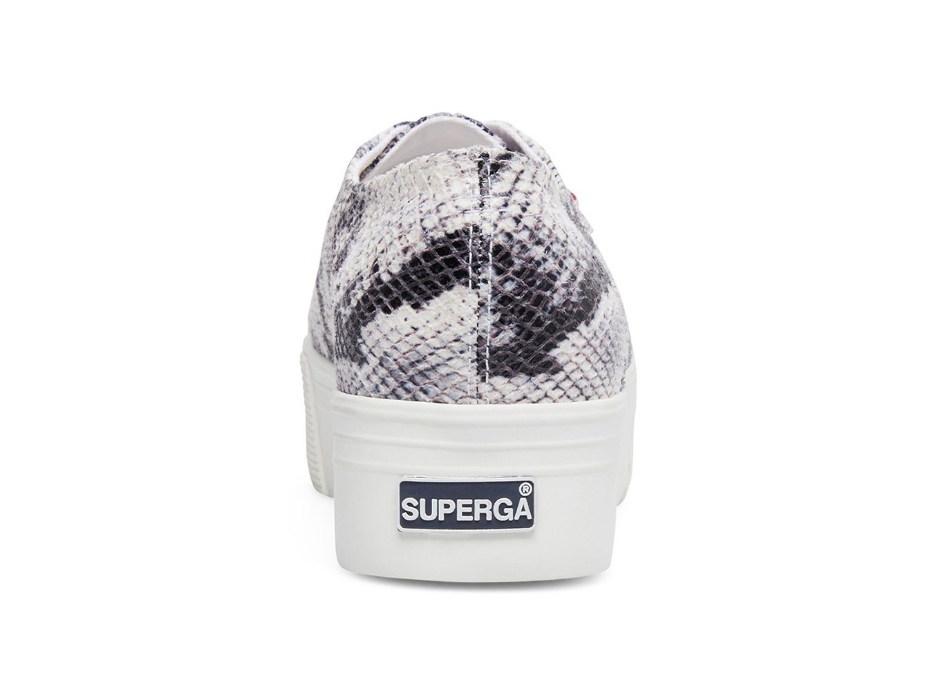 Platform Feminino Pretas/Branco/Serpentine - Superga 2790 Pufanw - POZJG-2497